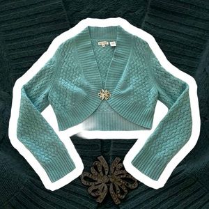 TWIGGY LONDON angora and lambs wool hook cardigan